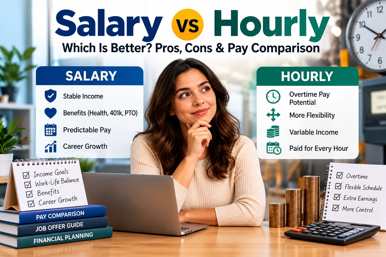 Salary vs Hourly: Which Is Better? Pros, Cons & Pay Comparison